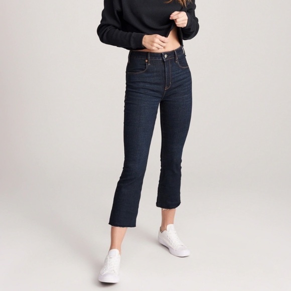 abercrombie ankle flare jeans